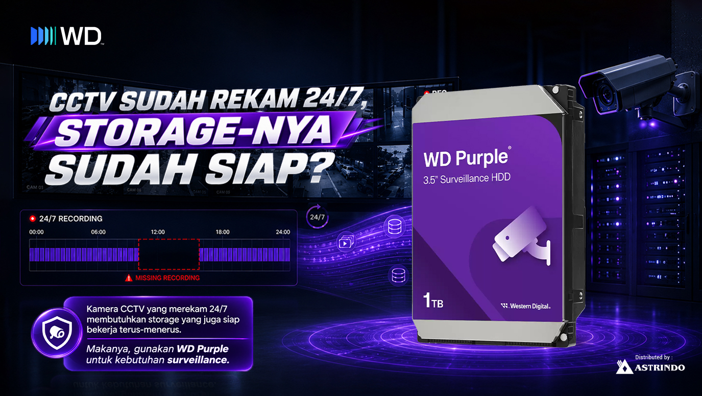 WD11PURZ: HDD 1TB untuk Kebutuhan CCTV 24/7